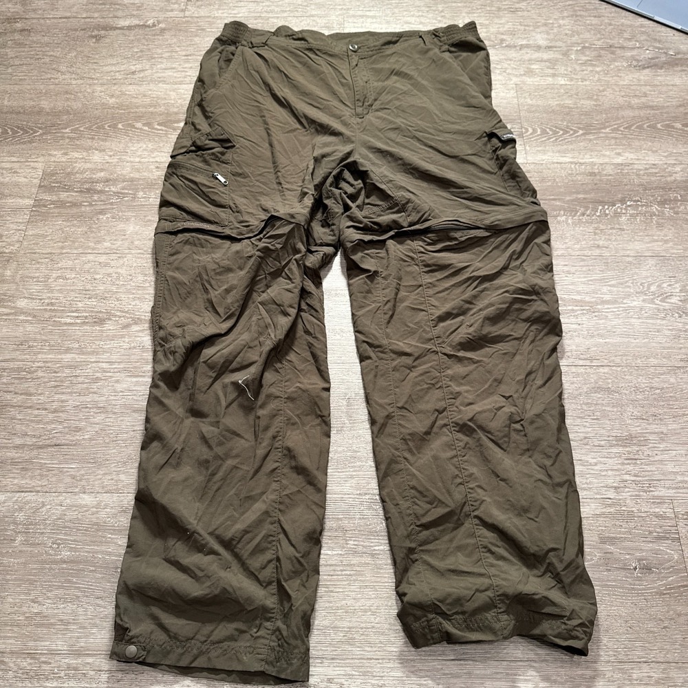 Columbia Pants Mens XL Green Titanium Convertible Green Zip Off Hiking Outdoor